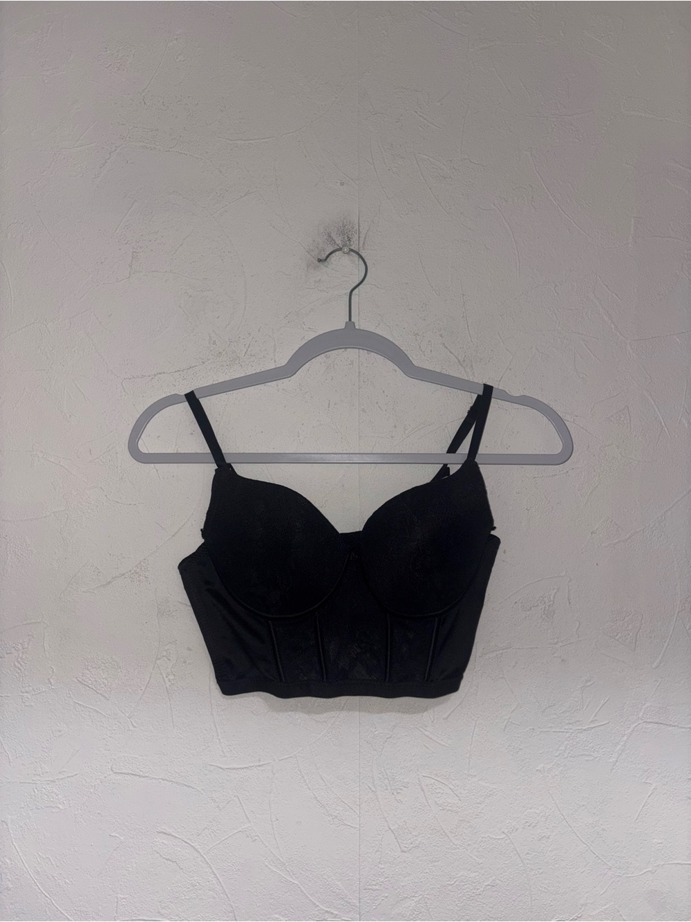 Nicole Miller | Black Lace Corset Bra | Size 34B
